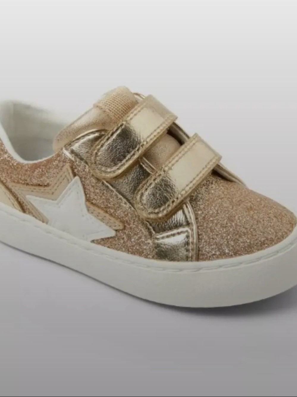 Toddler Sora Glitter Sneakers - Cat & Jack™ Gold 12T: Star Pattern